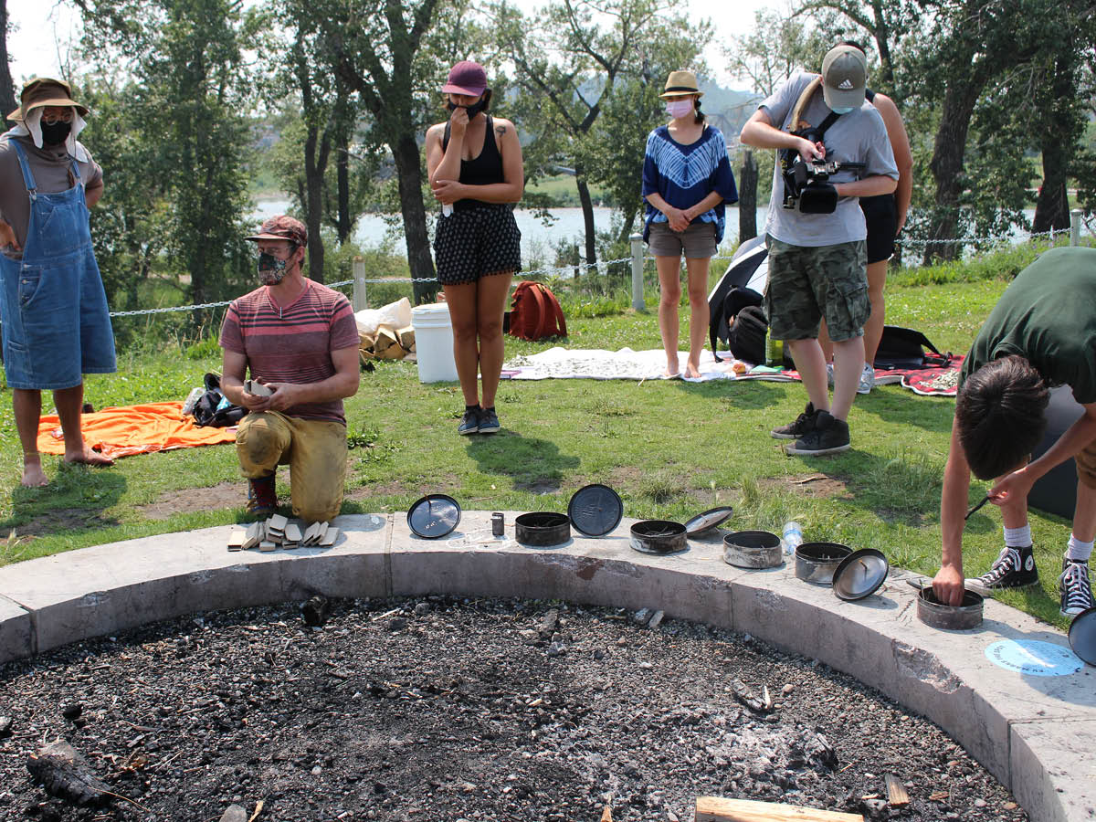 Charcoal making at St. Patrick's Island