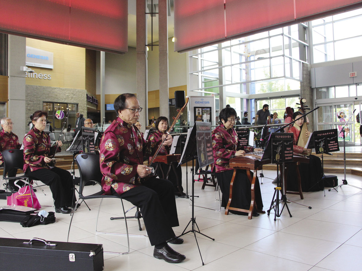 The Calgary Chinese Music Development Association performing in the Commons