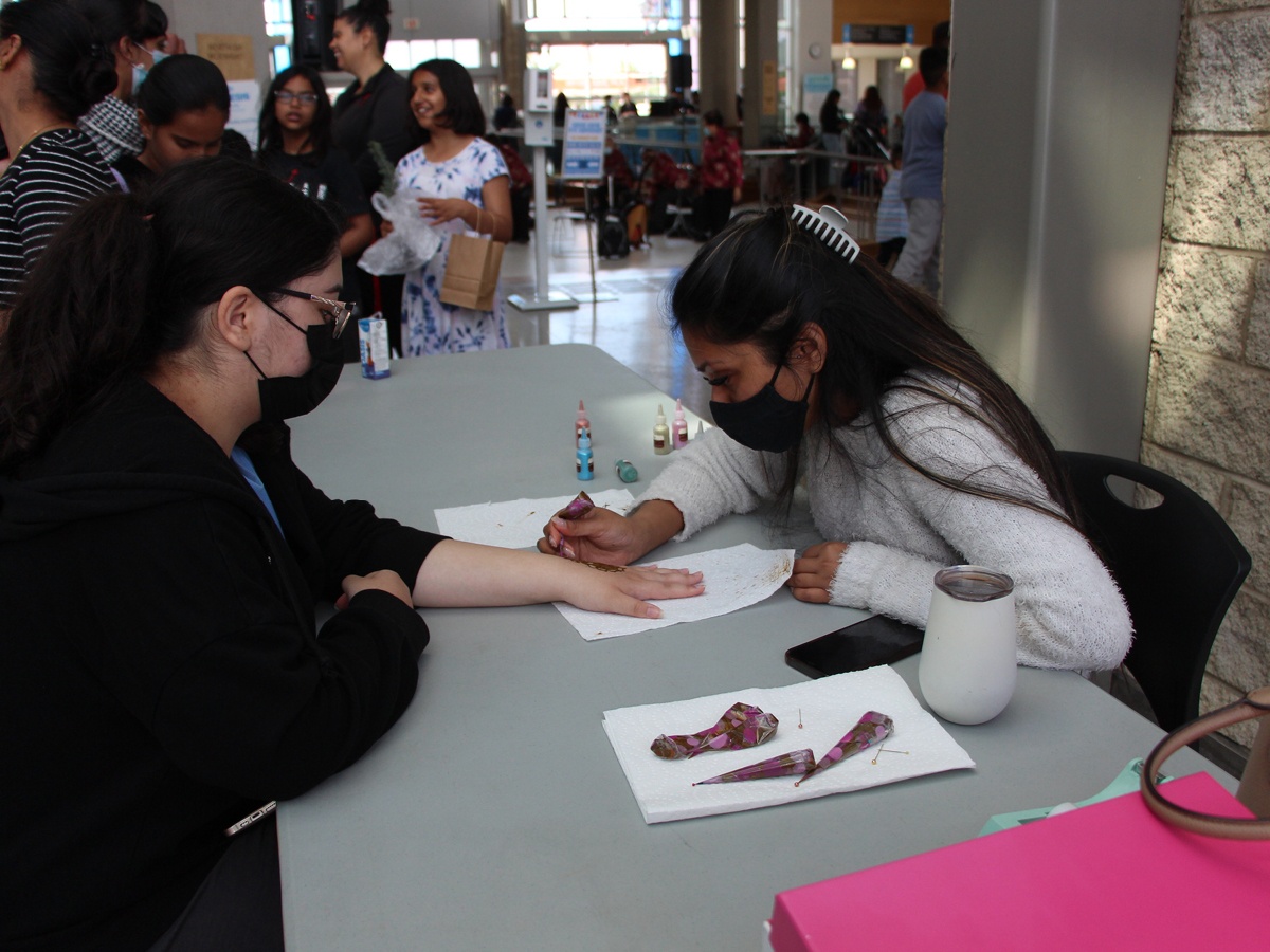 Henna art at Genesis Centre’s 10th Anniversary event in June, 2022.