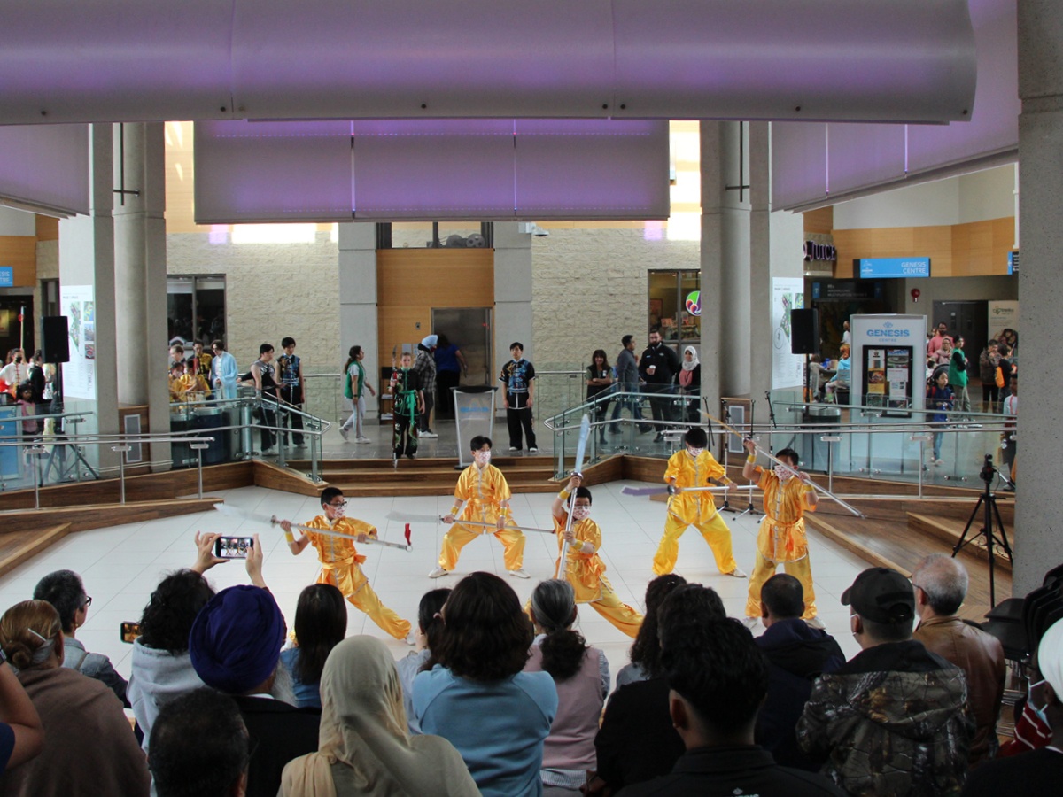 Mo Fan Tai Chi and Wushu Academy performing at Genesis Centre’s 10th Anniversary event in June, 2022.
