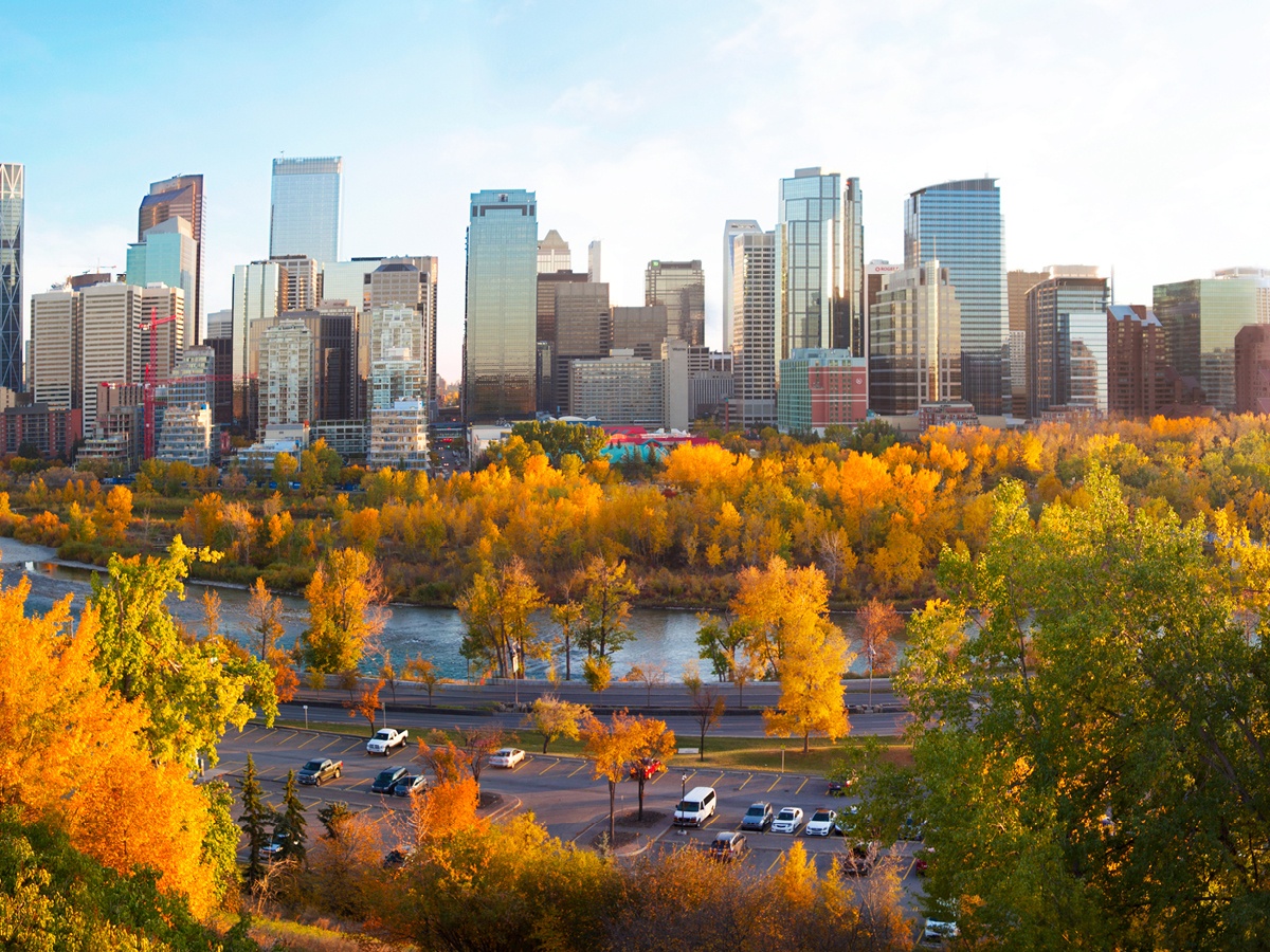 The City of Calgary in Autumn.