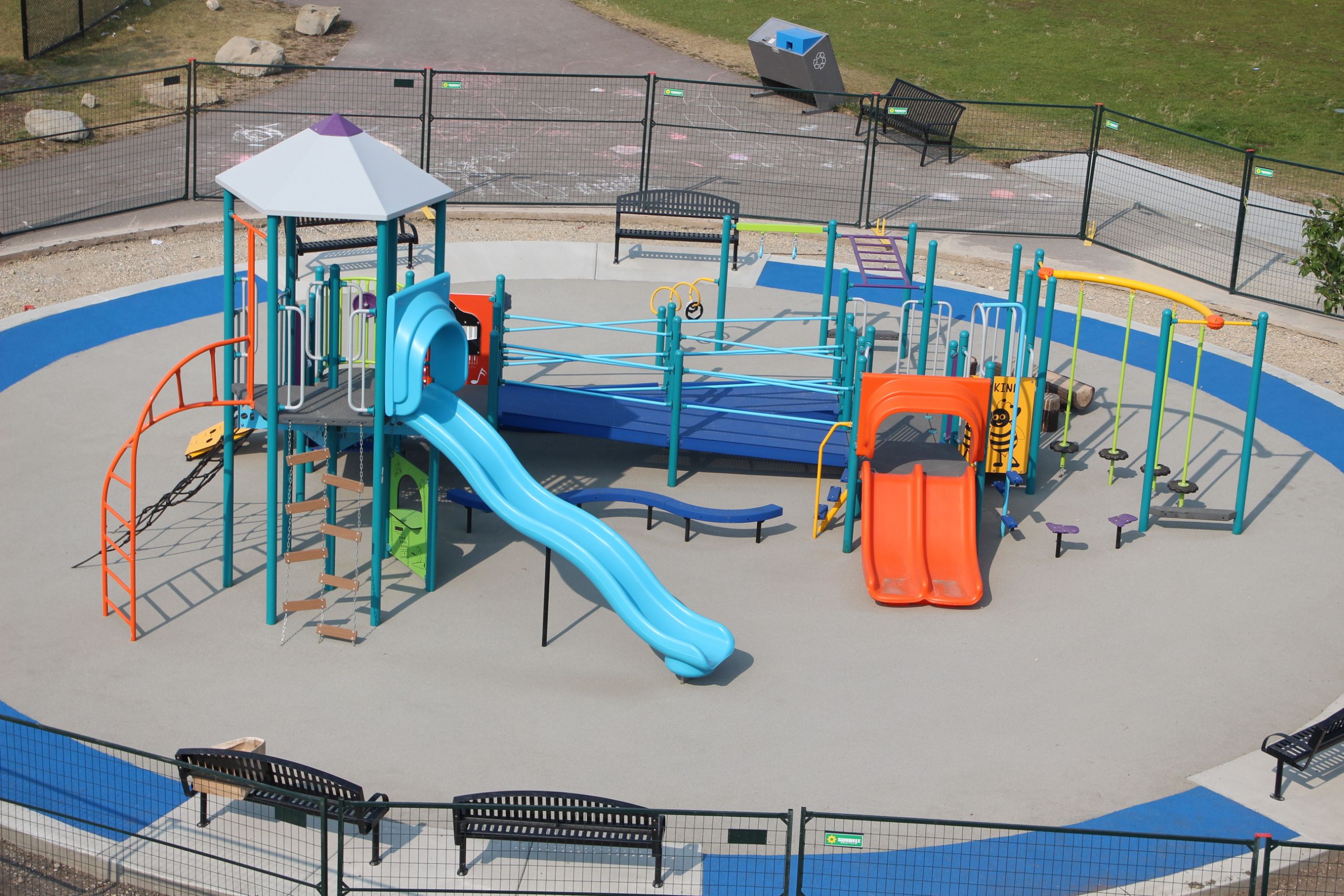 Aerial view of the Genesis Centre playground